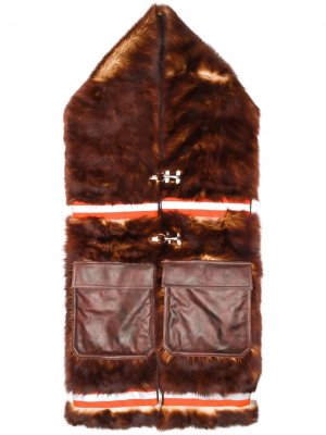 Удлиненный меховой шарф Calvin Klein 205W39nyc. Цвет: коричневый