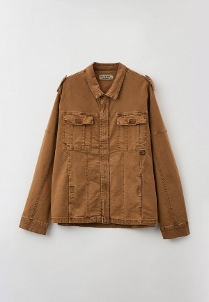 Куртка джинсовая Maxfort. Цвет: коричневый