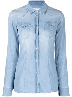 Приталенная джинсовая рубашка Dondup. Цвет: синий