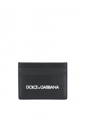 Картхолдер с логотипом Dolce & Gabbana. Цвет: черный