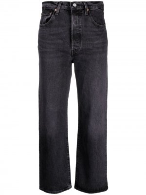 Levis прямые джинсы Ribcage с завышенной талией Levi's. Цвет: черный