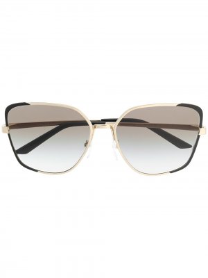 Солнцезащитные очки в массивной оправе Prada Eyewear. Цвет: черный