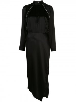 Декорированное платье с высоким воротником Michelle Mason. Цвет: черный