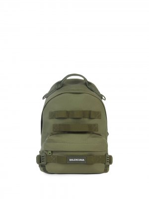 Маленький рюкзак в стиле милитари Balenciaga. Цвет: зеленый