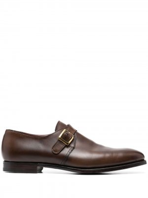 Туфли-монки с миндалевидным носком Crockett & Jones. Цвет: коричневый