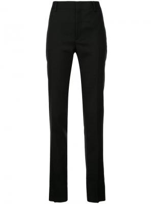 Классические габардиновые брюки Saint Laurent. Цвет: черный