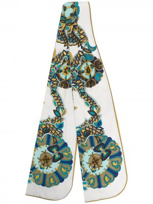 Платок с абстрактным принтом Hermès. Цвет: нейтральные цвета