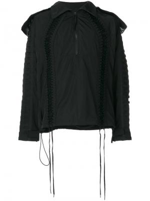 Куртка со шнуровкой KTZ. Цвет: черный