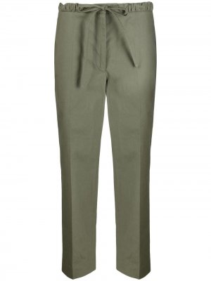 Укороченные брюки с кулиской Jil Sander. Цвет: зеленый