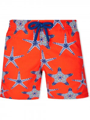 Плавки-шорты Starfish с кулиской Vilebrequin Kids. Цвет: оранжевый