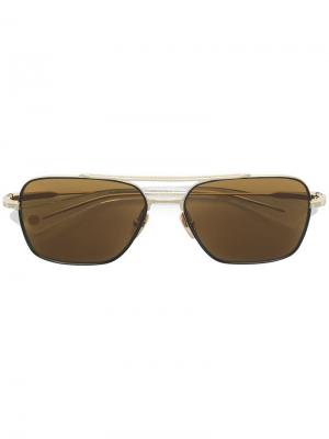 Солнцезащитные очки-авиаторы Flight Seven Dita Eyewear. Цвет: коричневый