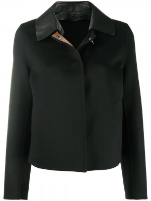 Куртка с контрастным воротником и декором Gancini Salvatore Ferragamo. Цвет: черный