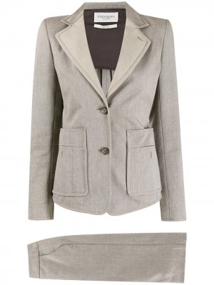 Костюм-двойка с однобортным пиджаком Yves Saint Laurent Pre-Owned. Цвет: нейтральные цвета