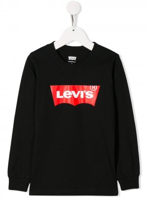 Levis Kids толстовка с логотипом Levi's. Цвет: черный