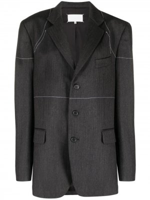 Пиджак с контрастной строчкой Maison Margiela. Цвет: серый