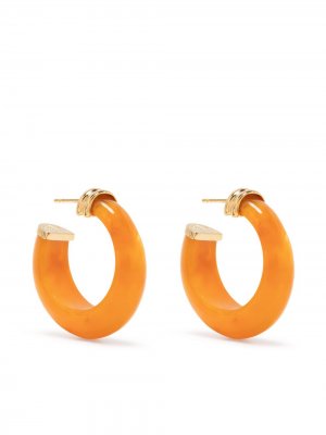 Серьги-кольца Abalone Gas Bijoux. Цвет: оранжевый