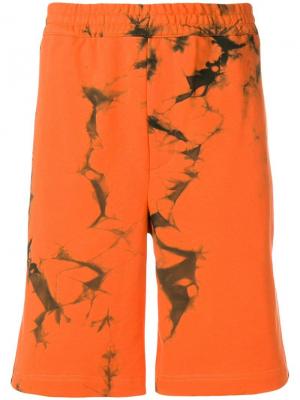 Спортивные шорты с принтом тай-дай Helmut Lang. Цвет: оранжевый