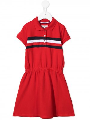 Платье поло с короткими рукавами Tommy Hilfiger Junior. Цвет: красный
