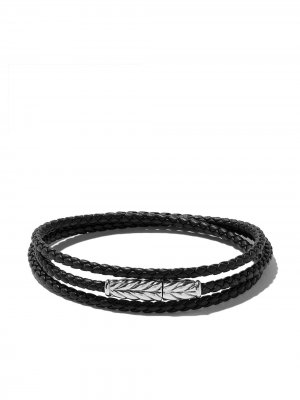 Chevron triple-wrap bracelet David Yurman. Цвет: ssbkle
