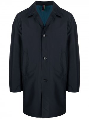 Однобортное пальто PS Paul Smith. Цвет: синий