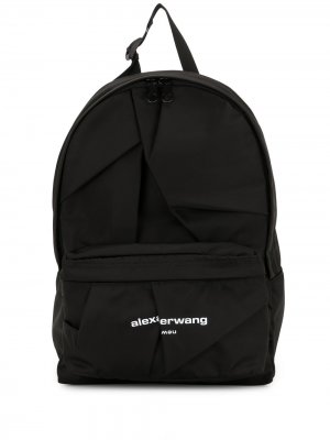 Рюкзак с вышитым логотипом Alexander Wang. Цвет: черный