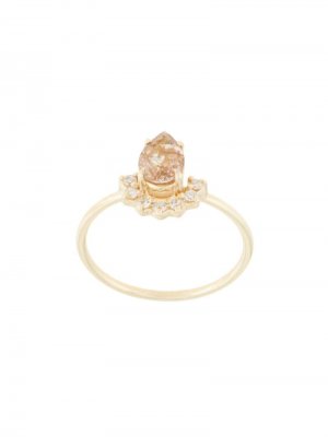 Золотое кольцо с кварцем и бриллиантами Natalie Marie. Цвет: золотистый