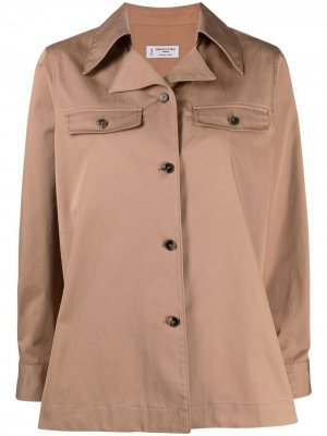Куртка-рубашка с заостренным воротником Alberto Biani. Цвет: коричневый