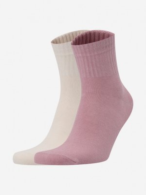 Носки спортивные женские , Розовый Kappa. Цвет: розовый