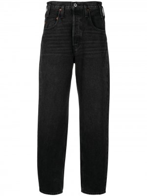 Зауженные джинсы с завышенной талией RE/DONE. Цвет: черный