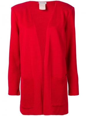 Фактурный пиджак 1980-х годов pre-owned Christian Dior. Цвет: красный