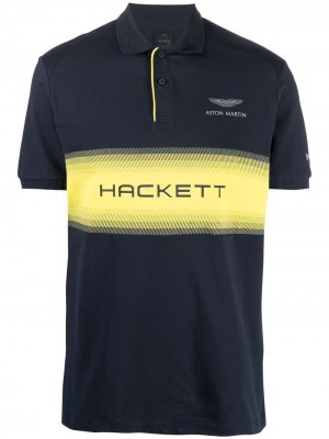 Рубашка поло с короткими рукавами и логотипом Hackett x Aston Martin Racing. Цвет: синий