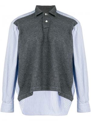 Рубашка-поло с полосками Comme Des Garçons Pre-Owned. Цвет: синий