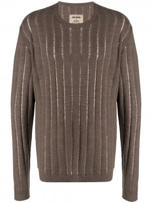 Кашемировый свитер с эффектом потертости Uma Wang. Цвет: коричневый