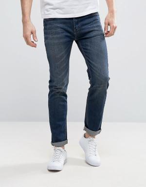 Выбеленные джинсы скинни цвета индиго Bellfield. Цвет: темно-синий