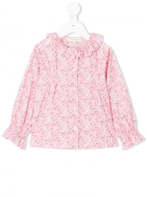 Блузка с цветочным принтом Cashmirino. Цвет: розовый