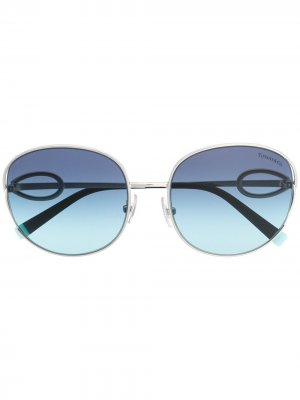 Солнцезащитные очки в массивной оправе Tiffany & Co Eyewear. Цвет: синий