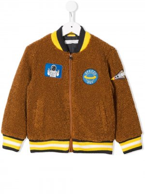 Куртка-бомбер Spaced Out Stella McCartney Kids. Цвет: коричневый