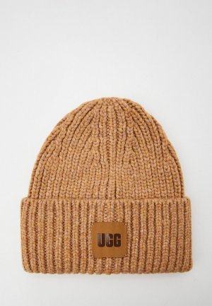 Шапка UGG. Цвет: бежевый