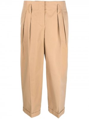 Укороченные брюки с подворотами Alexander McQueen. Цвет: нейтральные цвета