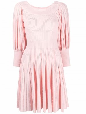 Платье мини в рубчик Antonino Valenti. Цвет: розовый