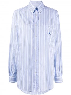 Рубашка в полоску с длинными рукавами Etro. Цвет: синий