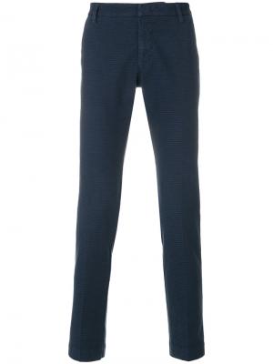 Текстурированные брюки чинос Entre Amis. Цвет: синий