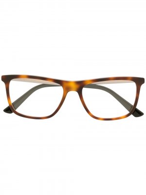 Солнцезащитные очки черепаховой расцветки Gucci Eyewear. Цвет: 006