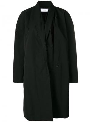 Пальто в стиле оверсайз с разрезом Chalayan. Цвет: черный