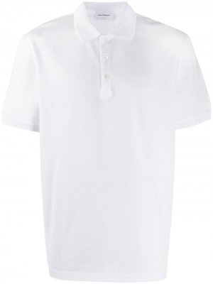 Рубашка-поло с короткими рукавами Salvatore Ferragamo. Цвет: белый
