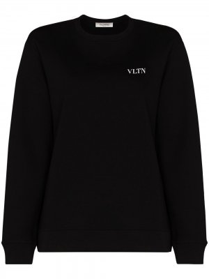 Толстовка с длинными рукавами и логотипом Valentino. Цвет: черный