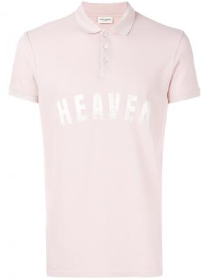 Рубашка-поло с принтом Heaven Saint Laurent. Цвет: розовый