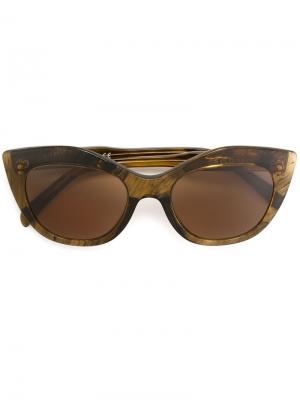Солнцезащитные очки с оправой кошачий глаз Emilio Pucci. Цвет: коричневый