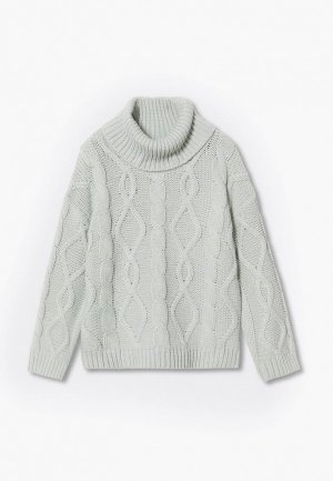 Свитер Mango Kids. Цвет: зеленый