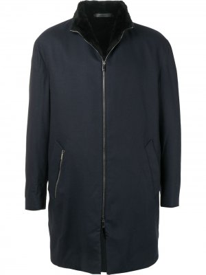Пальто на молнии Giorgio Armani. Цвет: синий